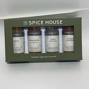 Set of 4 Jar The Spice House Seafood Seasoning Gift Box Cocktail Collection NWT
